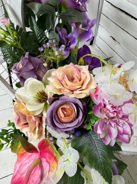 kwiaty sztuczne na cmentarz kompozycja nagrobna wiazanka kwiaty na cmentarz stroik stroiki wiazanki nowosc .jpg