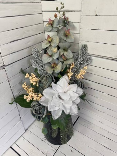 kwiaty na cmentarz-kompozycja na cmentarz-stroik-boze narodzenie-swiateczny-wiazanka-nowoczesna-bukiet do wazonu (1).jpg