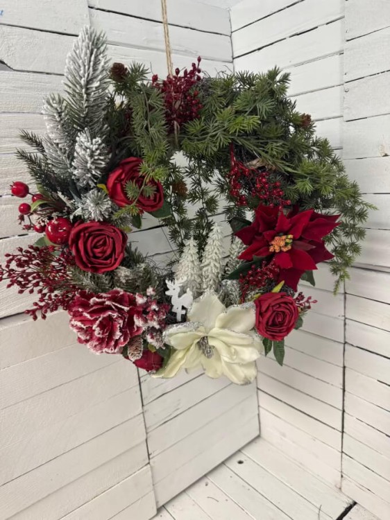 nowosc-wianek na drzwi lub kominek dekoracja swiateczna boze narodzenie.jpg