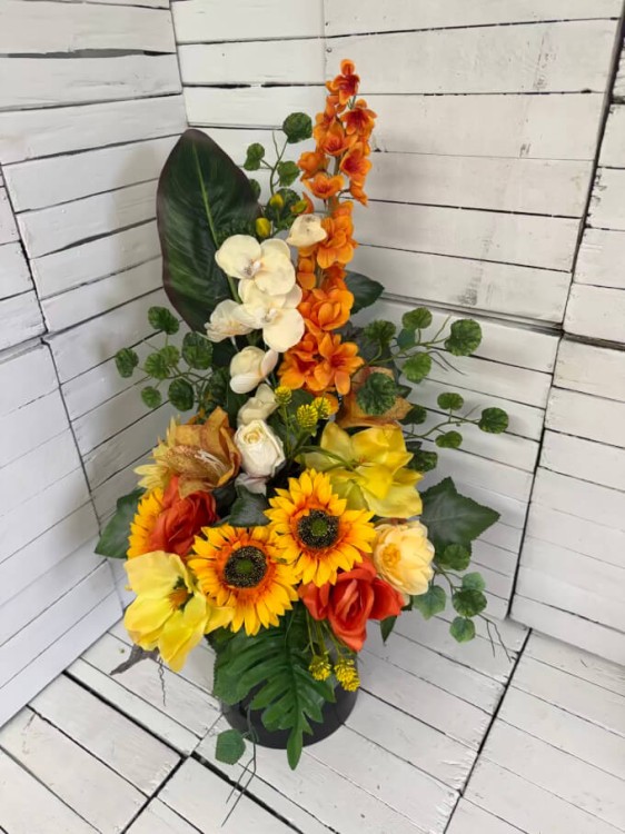 elegancki bukiet wiazanka ze slonecznikiem wiosna nowosci.jpg