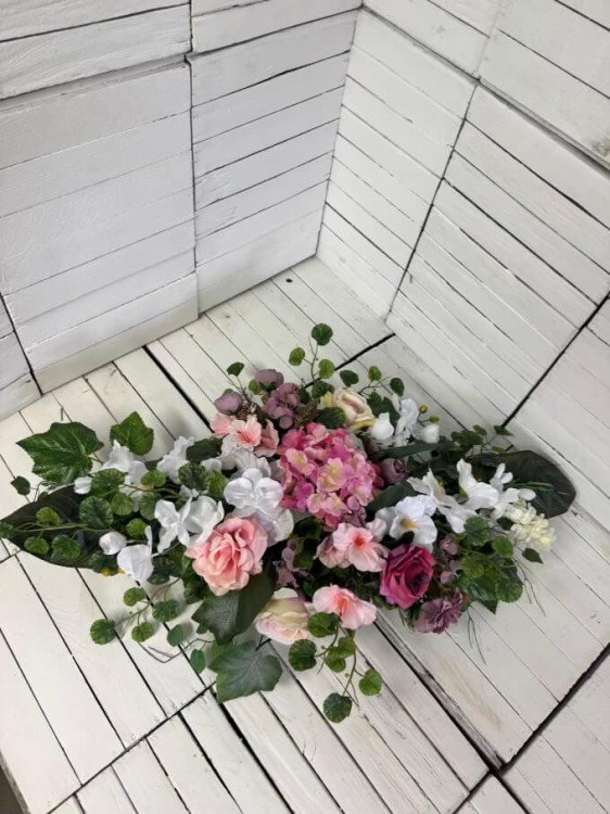 duzze-stroiki-na-cmentarz-niech niosa marzenia-kwiaty-na-cmentarz-stroik-komplet-nagrobny-bukiet-wiazanka-eleganka-nowoczesna