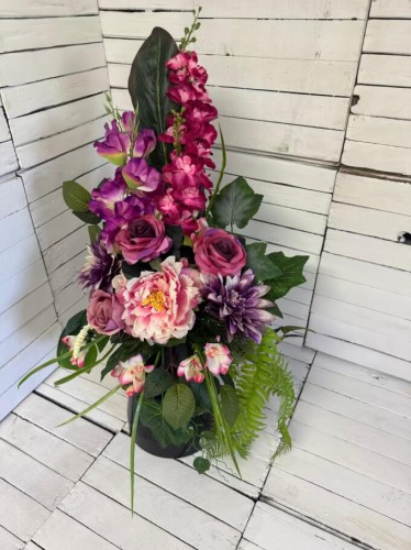 bukiet na cmentarz-wiaznaka-do -wazonu-rozowe-kwiaty-mix