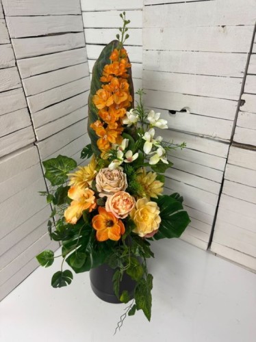 Elegancki bukiet nagrobny 60 × 38 cm