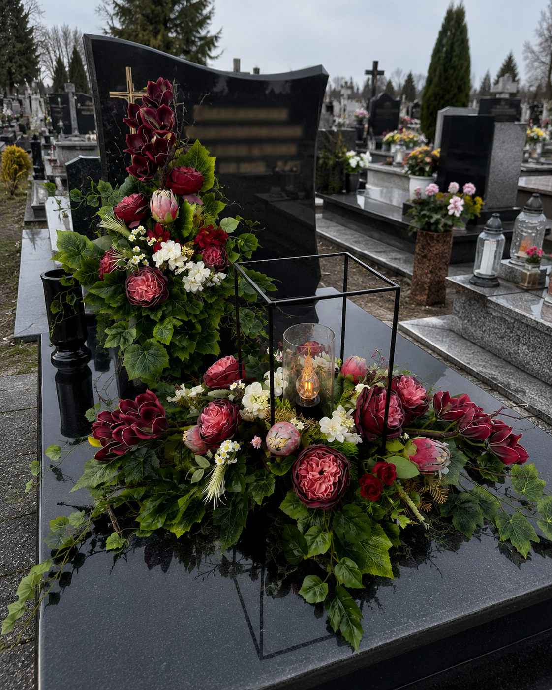 Kwiaty na cmentarz – eleganckie stroiki, bukiety i komplety nagrobne 2026